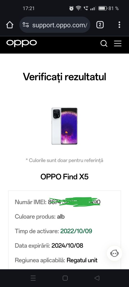 Oppo Find x5/256gb/8gb ca și NOU