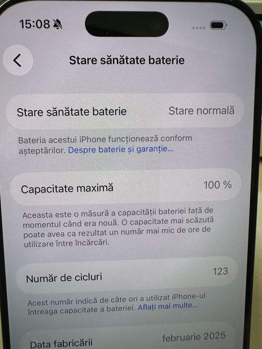 Iphone 16 pro / 128 gb / 100% baterie / garantie