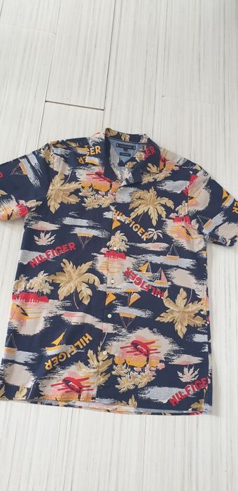 Tommy Hilfiger Cotton/ Len Mens Size L ОРИГИНАЛ! Мъжка Ленена Риза!