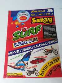 Saray Surf Bubble gum, surprize, sticher vechi, complet, rar