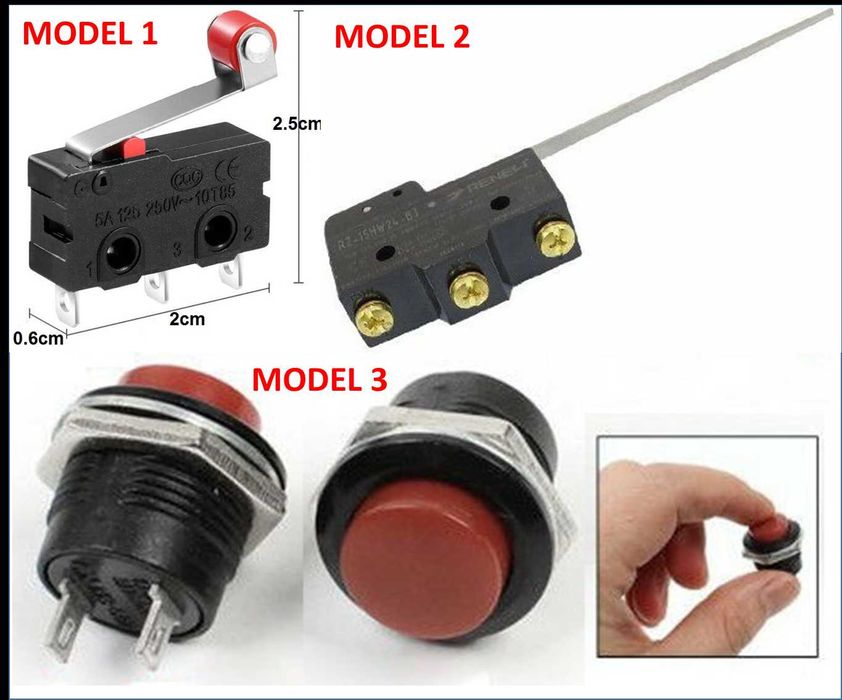 Micro Switch AC 250V 5A/ AC 250V 15A / AC 250V 3A . Noi ambalate!