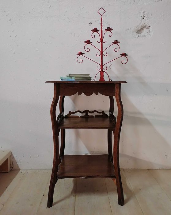 REDUCERE - Masuta/Etajera veche din lemn masiv de stejar /Piedestal