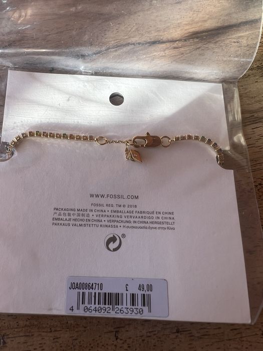 Fossil гривна с цветни камъни