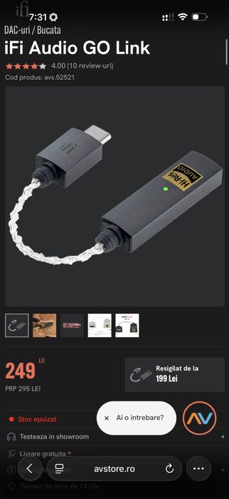 Casti Sennheiser HD 560S+iFi Audio GO Link