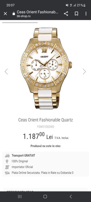 ceas dama orient