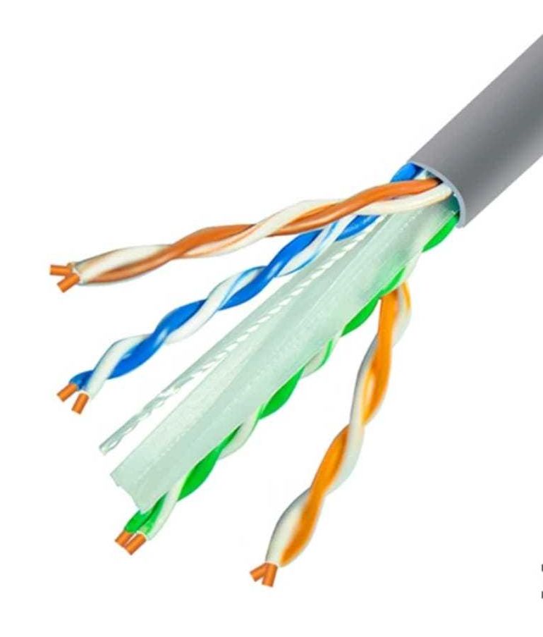 Кабель сетевой, Cat6, UTP. + - 0,56 мм для внутренних работ