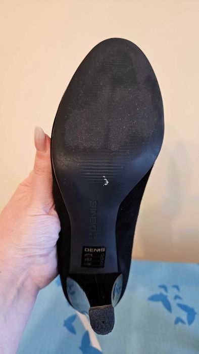 Pantofi negri piele întoarsă Benvenuti