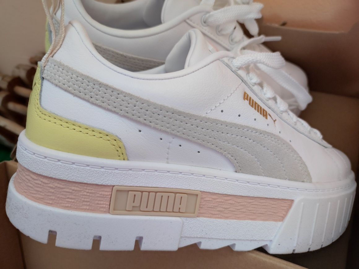 Дамски маратонки Puma естествена кожа