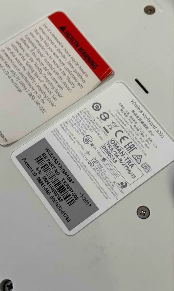 Клавиатура беспроводная USB Microsoft Wireless 3050, Black