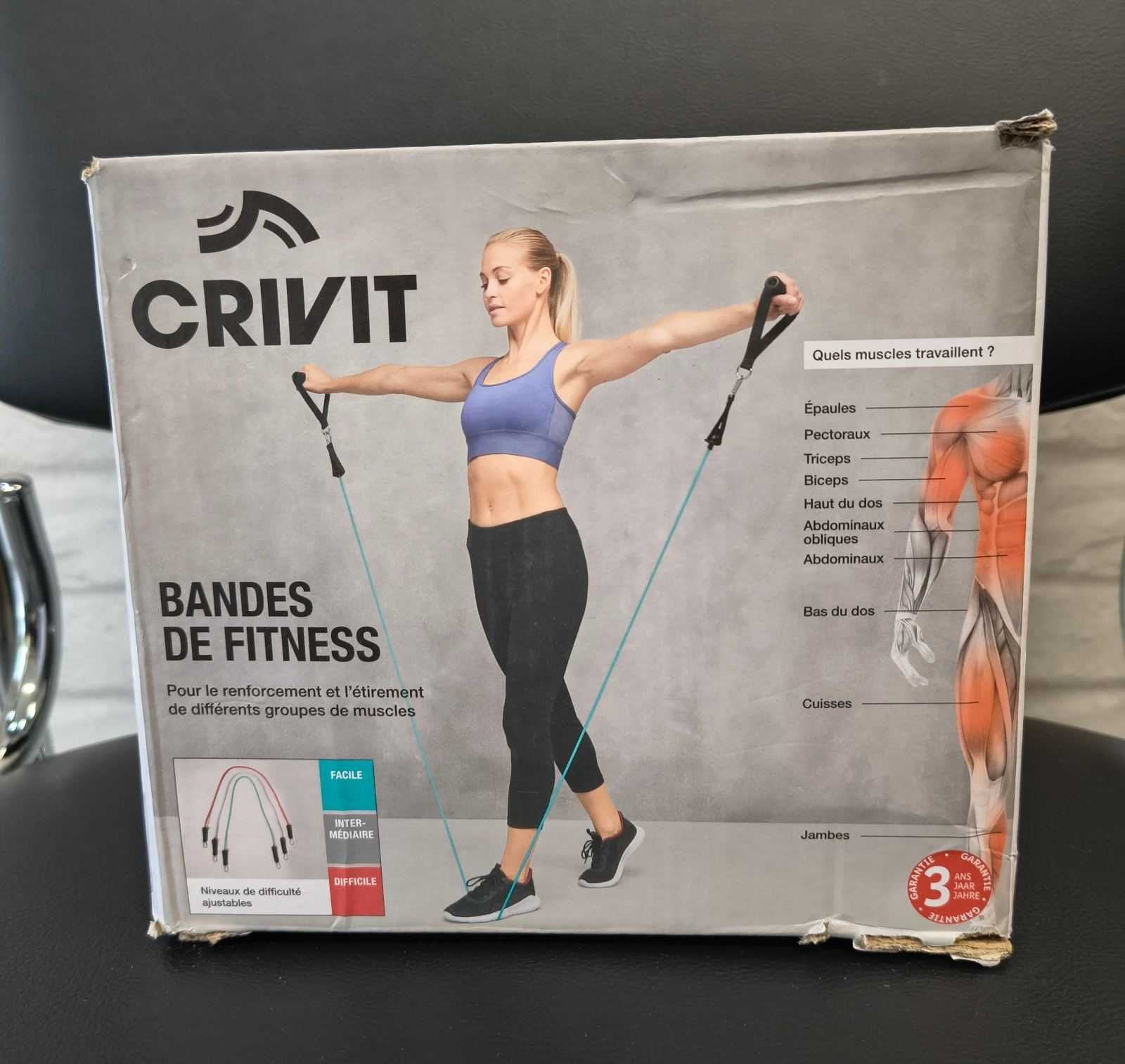 НОВ! Комплект фитнес ленти CRIVIT – 3 броя