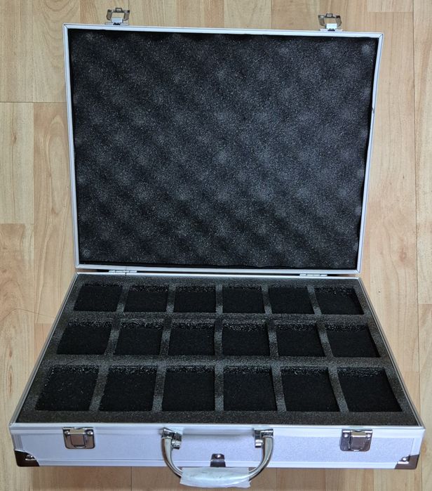 Cutie Diplomat depozitare ceasuri din aluminium pentru 18 ceasuri