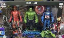 Комплект 3 броя фигурки Avengers, Hulk, Iron Man, Captain America
