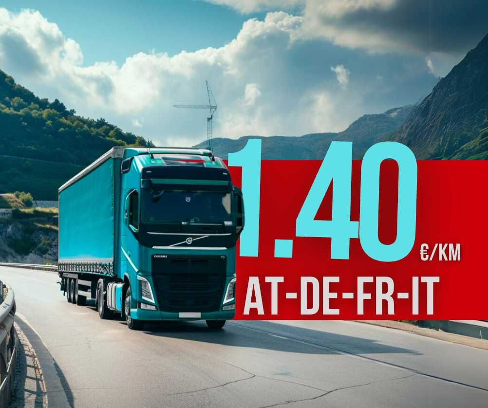 Contract transport comunitate 1,40€/km DE-AT-IT-FR-BENELUX