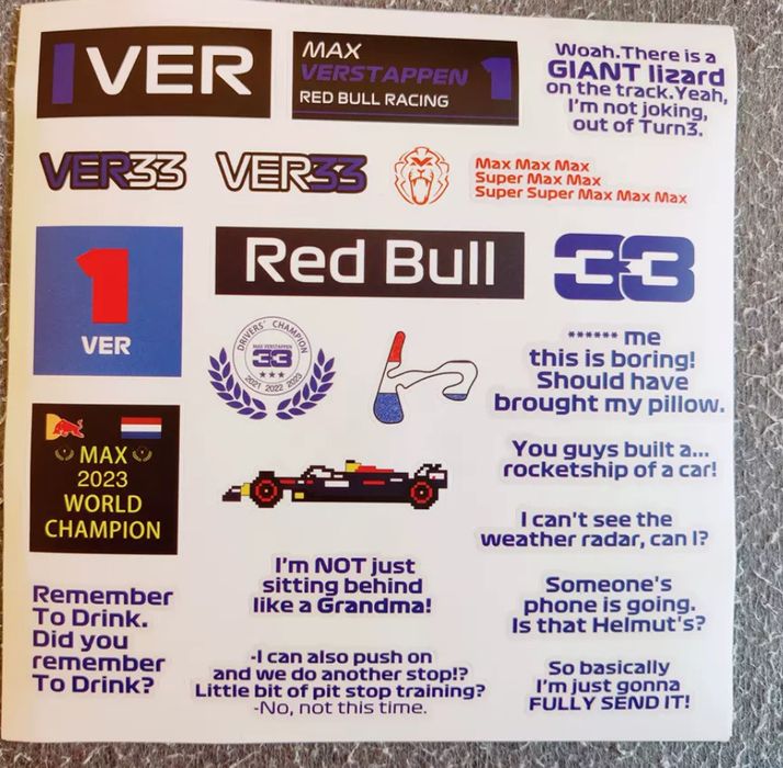 Наклейки f1