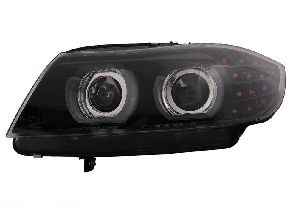 Faruri 3D LED Angel Eyes xenon adaptiv BMW Seria 3 E90 (08-11) AFS