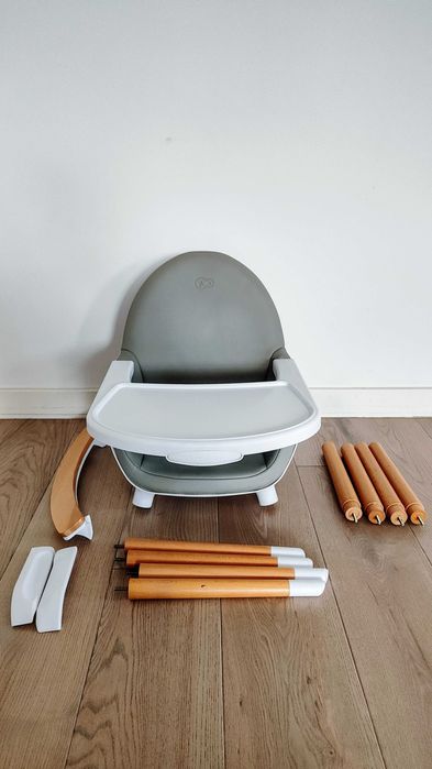 Scaun de masa 2 in 1 Kinderkraft Fini: alb/gri