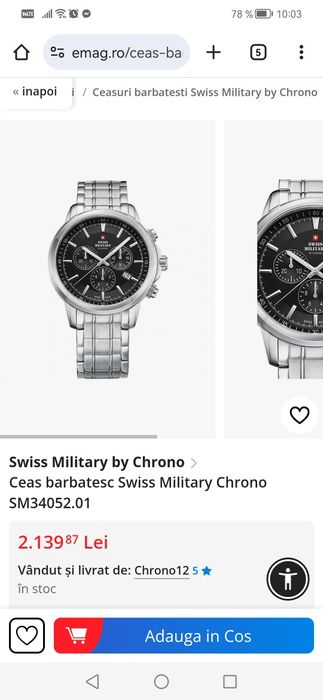 Ceas Swiss pentru bărbați