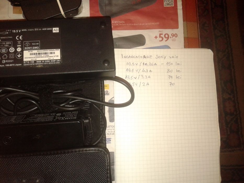 Incarcatoare laptop  DELL  6,26A etc + alte modele