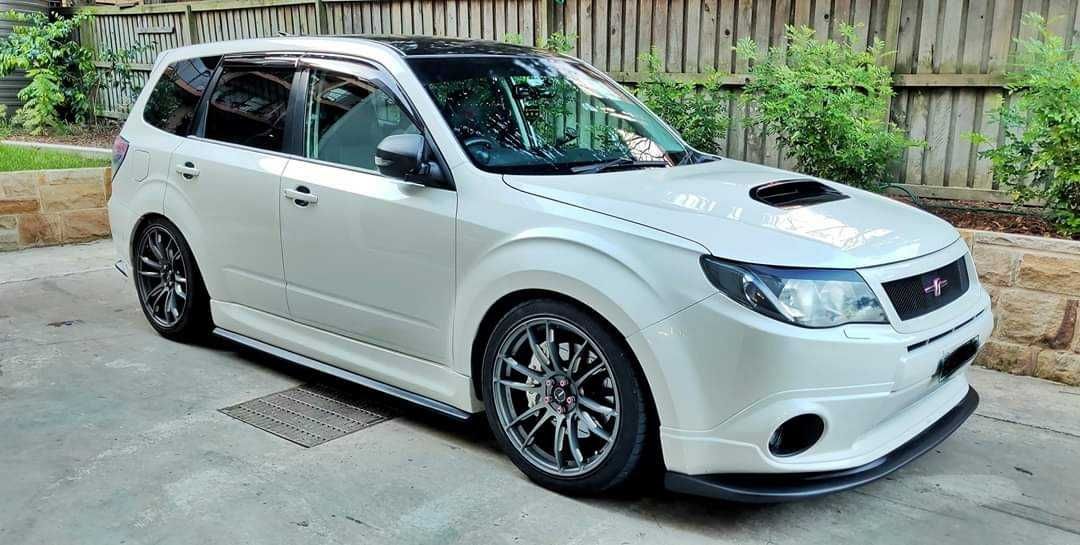 Губа на передний бампер Subaru Forester SH