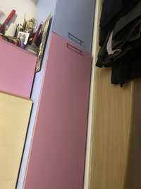 Mobilier camera copii cu pat suspendat roz-bleu