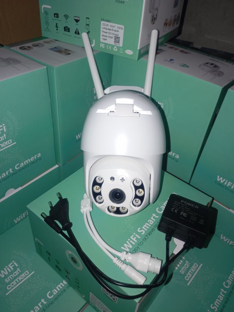 Камери за видеонаблюдение 8МР ICSEE Куполна външна камера wifi камера