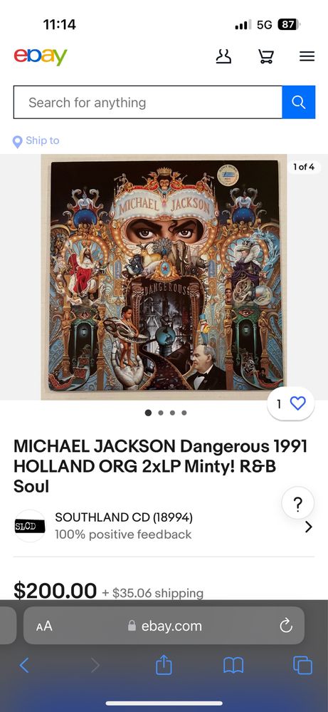 Vinil, vinyl Michael Jackson Dangerous  Sony nou