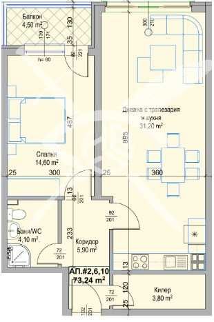 Двустаен апартамент Христо Смирненски 15-633