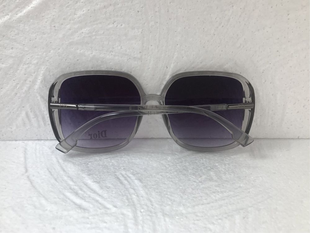 Dior Дамски слънчеви очила правоъгълни кафяви черни прозрачни  CD 8101
