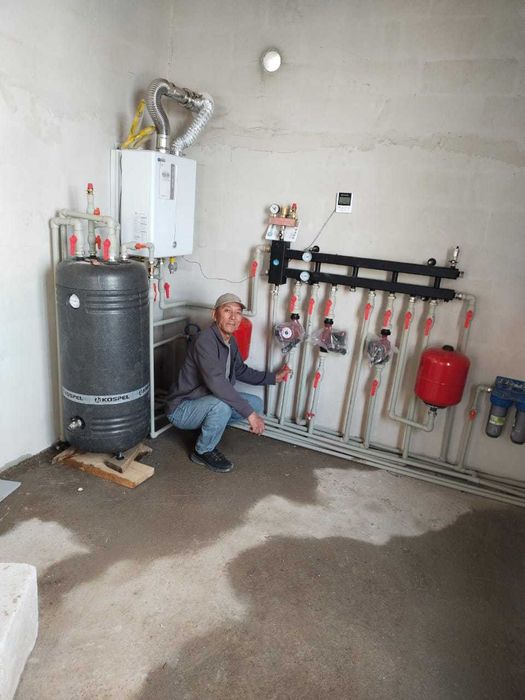 отопление сантехника теплыпол жумыстарын жасаймыз