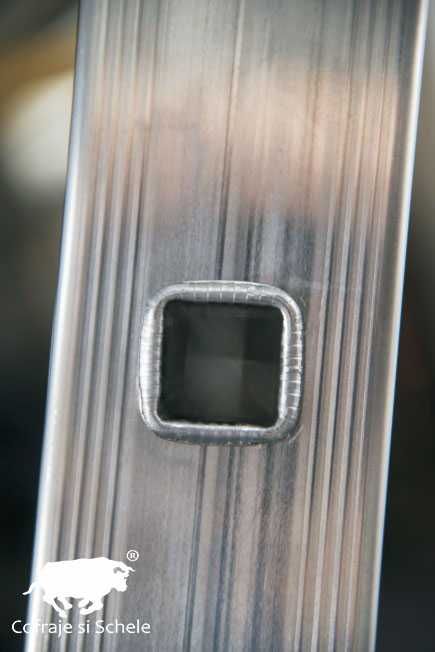 Scara aluminiu, 3 elemente x 11 trepte, 3,15m, lungime maxima 7.05m