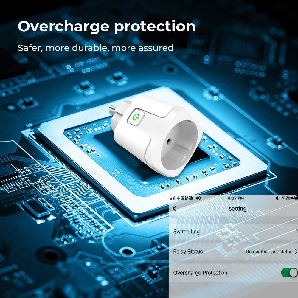 Wi-Fi Smart контакт Tuya, 16A.  Българско упътване