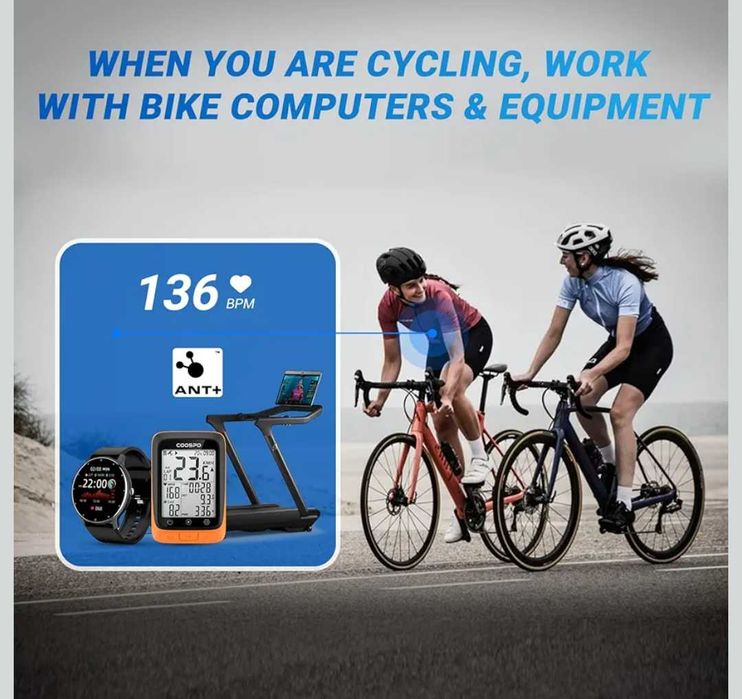 Монитор за сърдечен ритъм moofit HR8 Bluetooth 5.0/ANTс колан за гърди