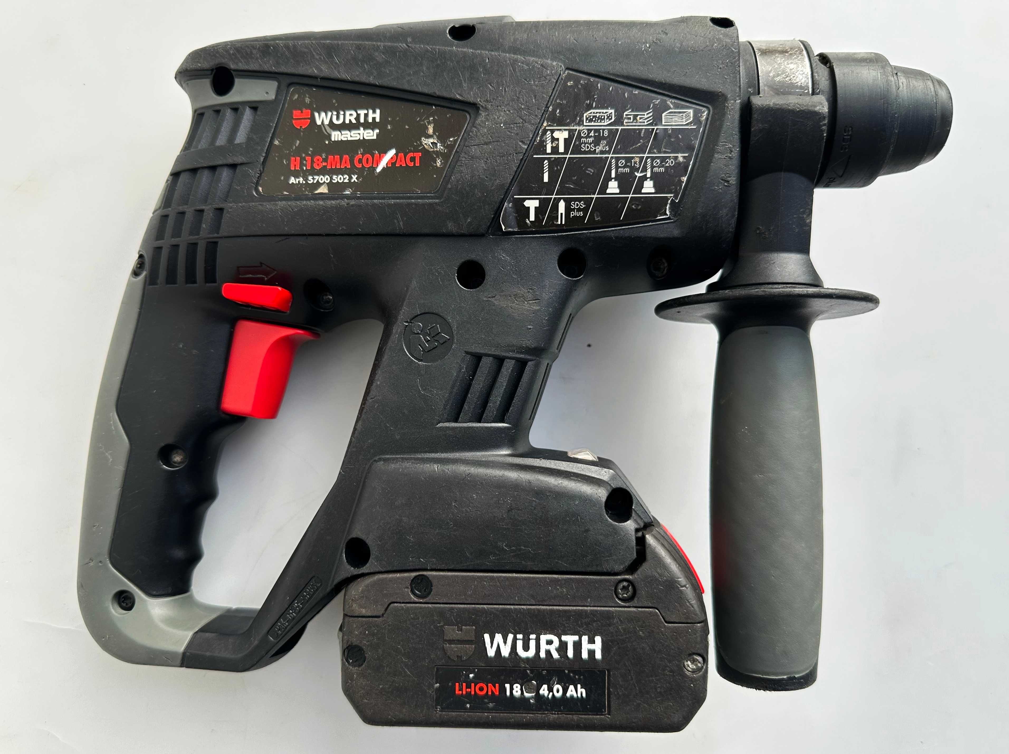 Wurth H 18-MA Compact - Безчетков перфоратор 2x18V 4.0Ah