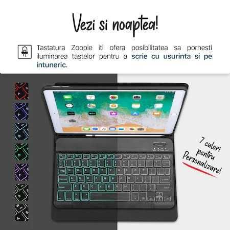 Husa cu Tastatura bluetooth compatibila cu Apple iPad Pro 12.9"