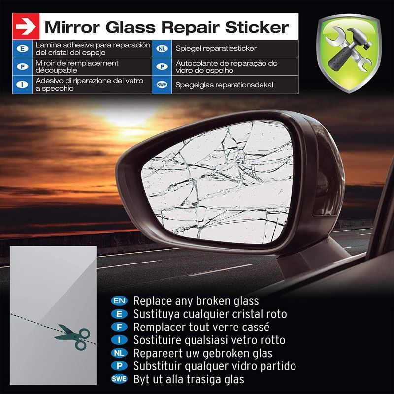 Folie Autocolanta pentru Repararea Oglinzii Auto 253 x 178 mm - Solutie Rapida si Eficienta