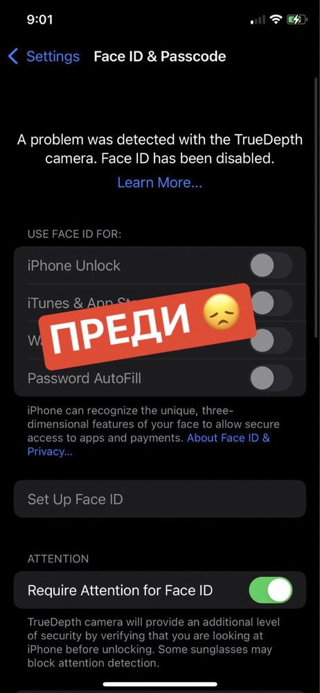 Ремонт на Face ID за iPhone X, 11, 12, 13, 14, Xs, PRO, MAX / СЕРВИЗ