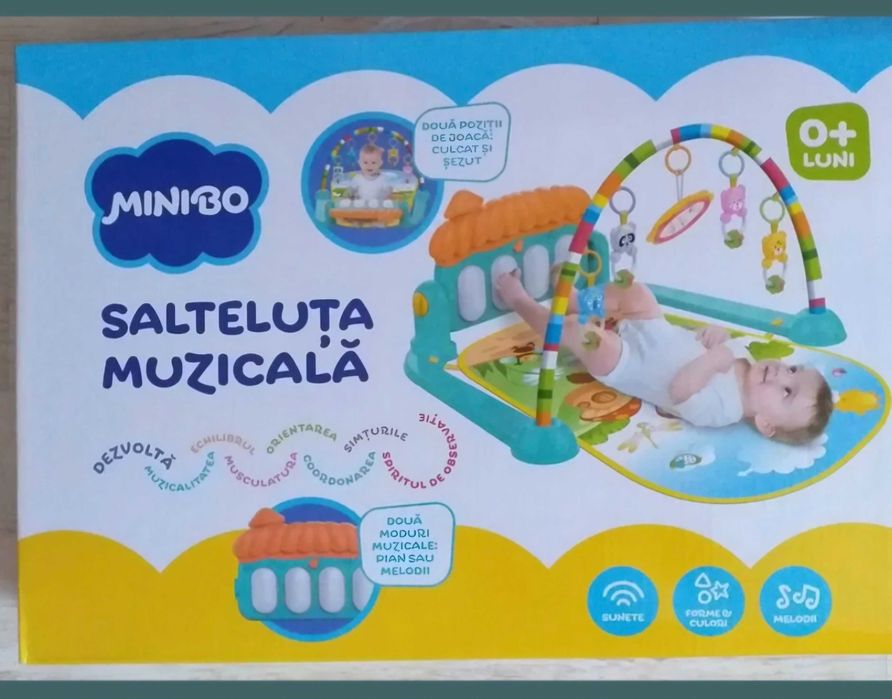 Salteluta muzicala- Minibo 0+Luni 60x75x42 cm