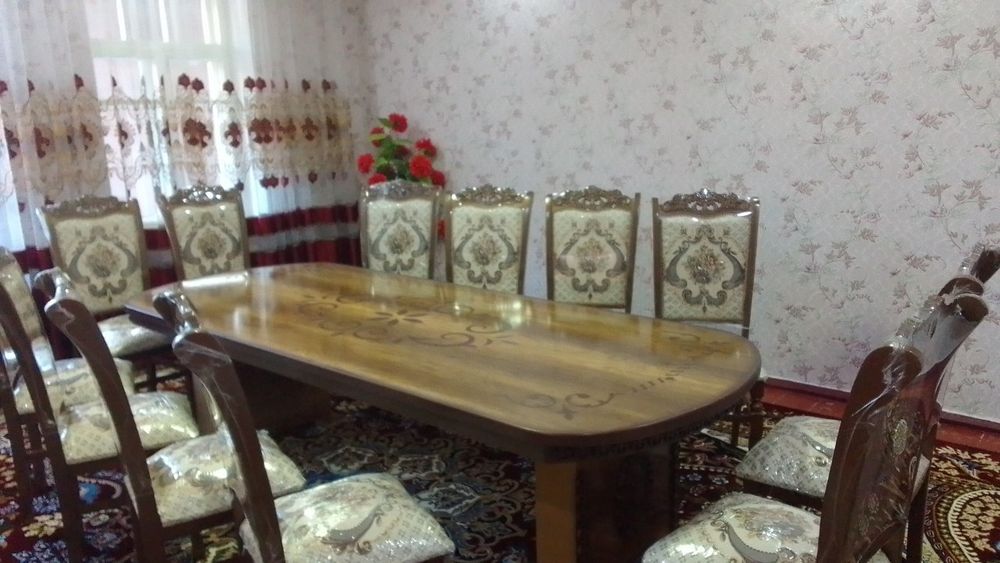 Стол стул 12 кишилик сотилади Янги ишлатилмаган холати расмдагидек