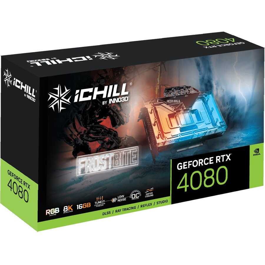 Placa Video - INNO3D RTX 4080 iChill Frostbite D-RGB 16 GB GDDR6X