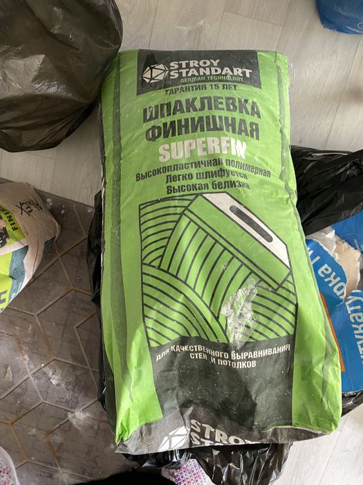 Шпаклевка финишная, штукатурка гипсов, алинекс финиш, шпатлевка