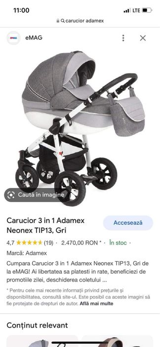 De vânzare cărucior