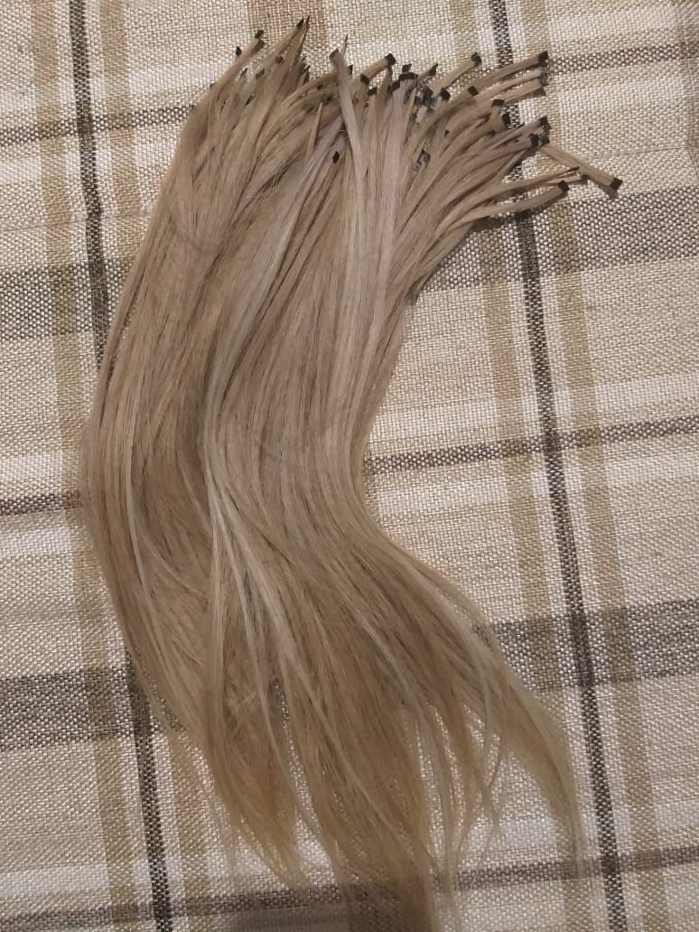 Продам натуральный волос,блонд,3 среза