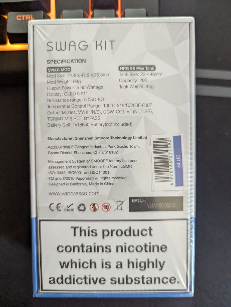 Tigara electronica Vaporesso swag kit/switcher
