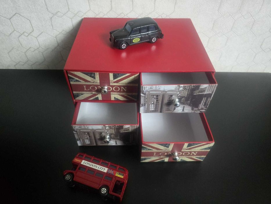 Machetă/replică autobuz Londra, taxi londonez, cutie bijuterii
