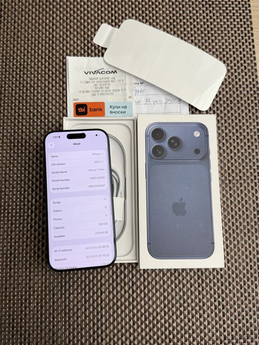 НОВ! 256Gb *ЛИЗИНГ* iPhone 17 Pro Deep Blue Айфон Гаранция