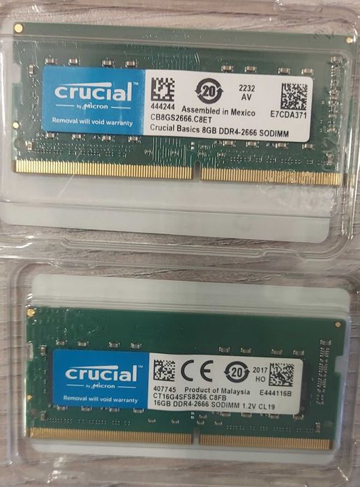 Оперативная память DDR3 4GB и DDR4 4,8,16GB для ноутбук и моноблоков.