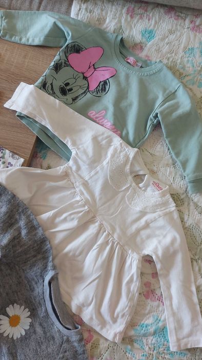 Лот блузи и боди с дълъг ръкав за бебе, размер 80