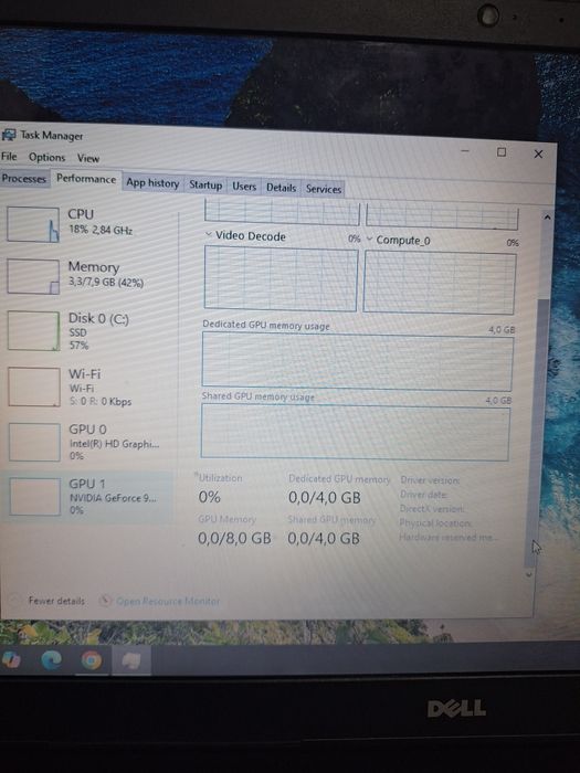 Laptop Dell funcțional intel i7 gen 5 video dedicat 4gb ssd