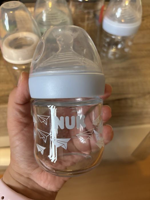 Стъклени шишета Nuk First choise и Natural sense