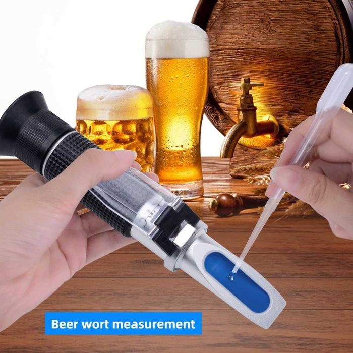 REFRACTOMETRU apa/Miere 10-30%, Must Bere/Vin/Suc 0-32% BRIX, cu ATC